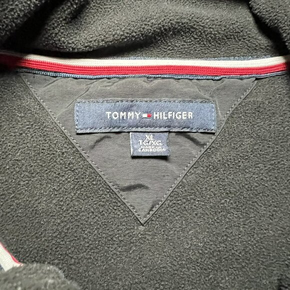 Tommy Hilfiger Full Zip Fleece Jacket Black Men’s Size XL - Picture 3 of 8